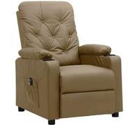 vidaXL Fauteuil inclinable électrique Cappuccino Similicuir G