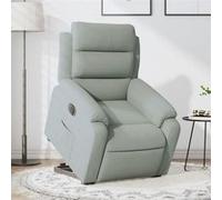 vidaXL Fauteuil inclinable électrique gris clair velours