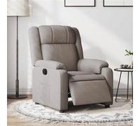vidaXL Fauteuil inclinable électrique Taupe Tissu