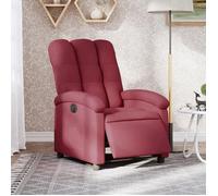 vidaXL Fauteuil inclinable électrique Tissu Rouge bordeaux – Dossier et repose-pied réglables