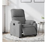 vidaXL Fauteuil inclinable électrique gris foncé tissu microfibre