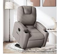 vidaXL stoel électrique réglable tissu taupe Gris G