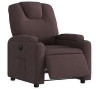 vidaXL Fauteuil Inclinable Électrique, Chaise de Relaxation avec Dossier et Repose-Pied Réglables, Siège de Salon, Moderne, Marron Foncé Tissu