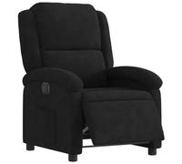 vidaXL Fauteuil Inclinable Électrique, Chaise de Relaxation avec Dossier et Repose-Pied Réglables, Siège de Salon, Moderne, Noir Velours