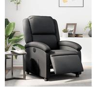 vidaXL Fauteuil inclinable électrique 3204254 Cuir véritable dossier et repose-pied réglables Noir