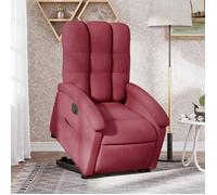 vidaXL Fauteuil inclinable électrique rouge bordeaux tissu