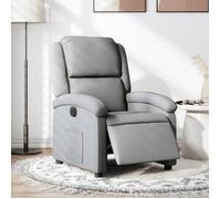 vidaXL Fauteuil électrique inclinable 3204140 – tissu gris clair, dossier et repose-pied réglables