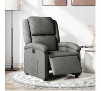 vidaXL Fauteuil inclinable électrique 3204141 - Tissu gris foncé, dossier et repose-pied réglables