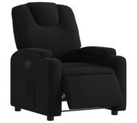 vidaXL Fauteuil Inclinable Électrique, Chaise de Relaxation avec Dossier et Repose-Pied Réglables, Siège de Salon, Moderne, Noir Tissu