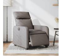VIDAXL Fauteuil inclinable électrique - Taupe tissu