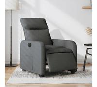 vidaXL Fauteuil inclinable électrique Gris foncé Tissu