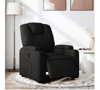 vidaXL Fauteuil inclinable électrique 3204346 – Dossier et repose-pied réglables, Tissu noir