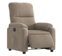 vidaXL Fauteuil inclinable électrique taupe tissu microfibre