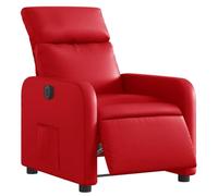 vidaXL Fauteuil Inclinable Électrique, Chaise de Relaxation avec Dossier et Repose-Pied Réglables, Siège de Salon Salle de Séjour, Moderne, Rouge Similicuir
