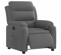 vidaXL Fauteuil inclinable électrique, dossier et accoudoirs, tissu gris foncé
