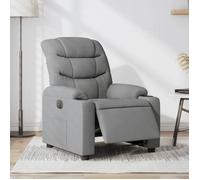 vidaXL Fauteuil inclinable électrique réglable en tissu gris clair