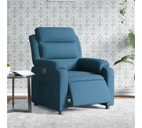 vidaXL Fauteuil inclinable électrique bleu velours