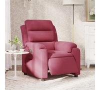 vidaXL Fauteuil Inclinable Électrique, Chaise de Relaxation avec Dossier, Siège avec Accoudoirs, Fauteuil TV de Salon, 3205075 Rouge G