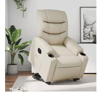 vidaXL Fauteuil inclinable électrique - Crème