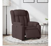 vidaXL Fauteuil inclinable électrique – Relaxation tissu avec accoudoirs – Marron foncé