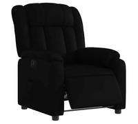 vidaXL Fauteuil Inclinable Électrique, Chaise de Relaxation avec Dossier, Siège avec Accoudoirs, Fauteuil TV de Salon, Moderne, Noir Similicuir