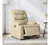 VIDAXL Fauteuil inclinable électrique Crème