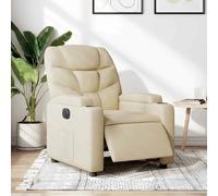 vidaXL Fauteuil Inclinable Électrique - Crème