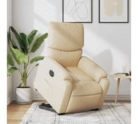 vidaXL Fauteuil Inclinable Électrique Crème
