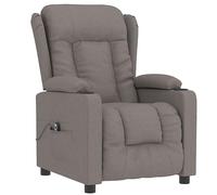 vidaXL – Fauteuil inclinable électrique – Dossier et repose-pied, releveur – Taupe tissu