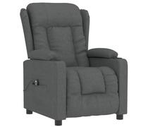 vidaXL Fauteuil Inclinable Électrique, Fauteuil de Relaxation avec Dossier et Repose-Pied, Fauteuil Releveur, Siège de Salle de Séjour Salon Intérieur, Moderne, Gris Foncé Tissu