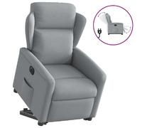 vidaXL Fauteuil inclinable électrique gris clair tissu