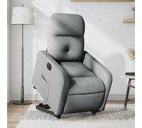 vidaXL Fauteuil inclinable électrique gris clair tissu