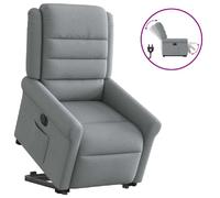 vidaXL Fauteuil inclinable électrique gris clair tissu