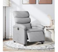 vidaXL Fauteuil inclinable électrique 3203954 – Tissu gris clair – pour personnes âgées