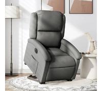 stoel électrique réglable tissu gris foncé