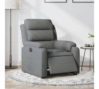 vidaXL Fauteuil Inclinable Électrique, Chaise de Relaxation avec Dossier, Siège avec Accoudoirs, Fauteuil TV de Salle de Séjour, Gris Foncé Tissu