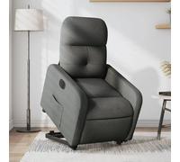 vidaXL Fauteuil inclinable électrique gris foncé tissu