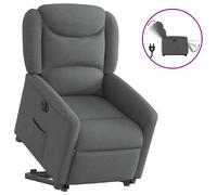vidaXL Fauteuil inclinable électrique - Gris foncé