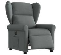 vidaXL Fauteuil inclinable électrique Gris foncé Tissu