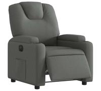 vidaXL Fauteuil inclinable électrique – Dossier et repose-pied réglables, tissu gris foncé