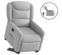 vidaXL Fauteuil inclinable électrique - Gris nuage Tissu