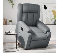 VIDAXL Fauteuil Inclinable Électrique Gris Similicuir