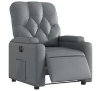 vidaXL Fauteuil Gris Similicuir