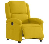 vidaXL Fauteuil réglable électrique tissu jaune Jaune G