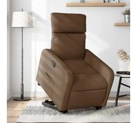 vidaXL Fauteuil inclinable électrique marron tissu