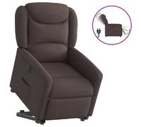 vidaXL Fauteuil inclinable électrique - Marron foncé Tissu