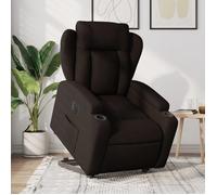 vidaXL Fauteuil inclinable électrique marron foncé tissu