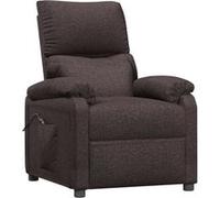 vidaXL Fauteuil inclinable électrique Marron foncé Tissu Marron G