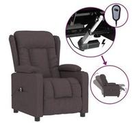 vidaXL Fauteuil électrique - Marron foncé