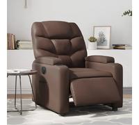 vidaXL Fauteuil inclinable électrique Marron Similicuir